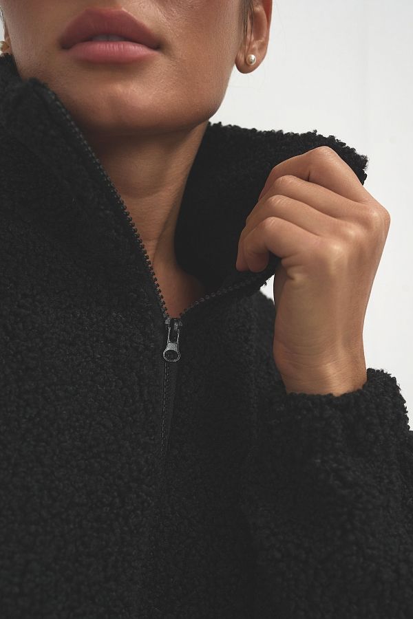 Світшот теді із замком чорний  TKOFG/04 #RU# Свитшоты TKOFG/04 № 4