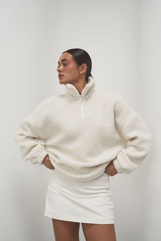 Світшот Теді із замком молочний 