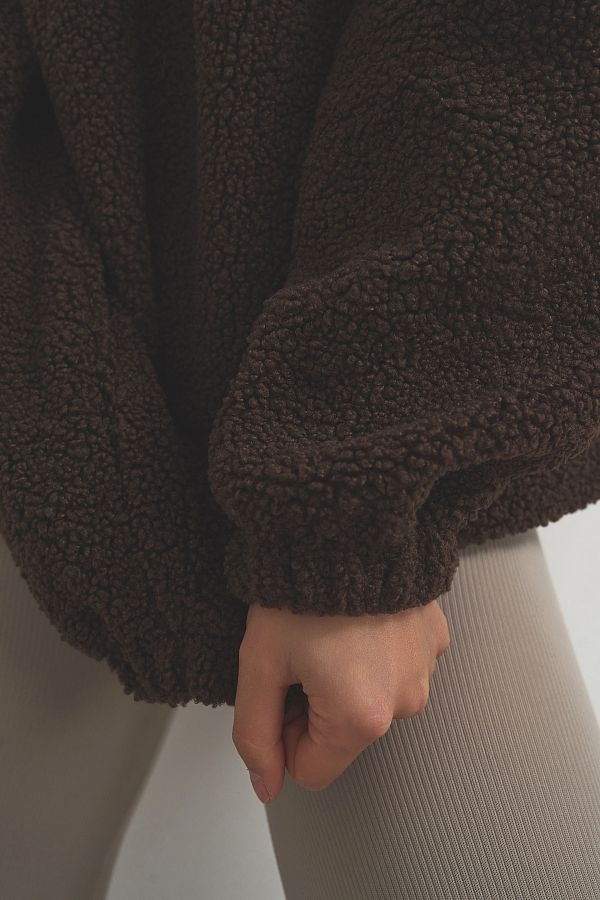 Світшот теді із замком коричневий  TKOFG/02 #RU# Свитшоты TKOFG/02 № 3