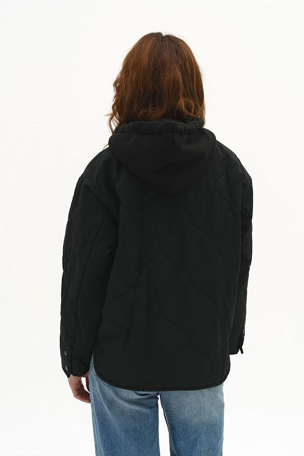 Куртка з трикотажним капюшоном чорний KTR01KAP/1 #RU# Куртка с трикотажным капюшоном KTR01KAP/1 № 3