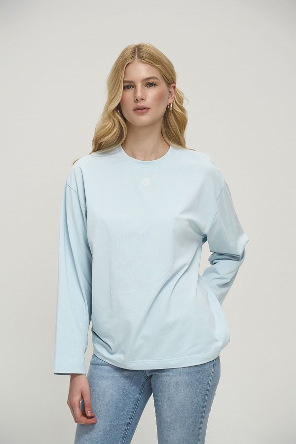 Лонгслів oversize MBocharova блакитний DK0215/7 #RU# Лонгслив oversize MBocharova голубой DK0215/7 № 3