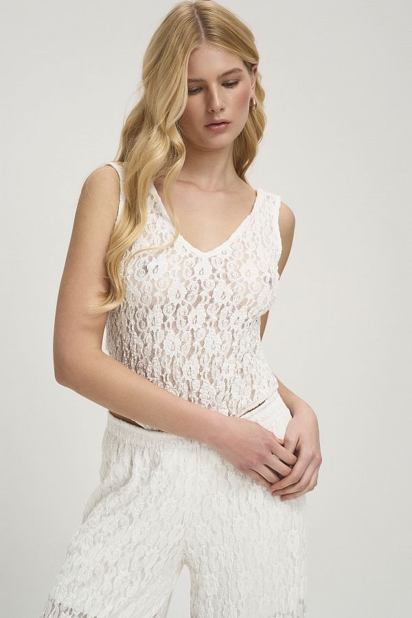 Боді мереживне молочне BD-01-LACE #RU# Боди кружевное молочное BD-01-LACE № 1