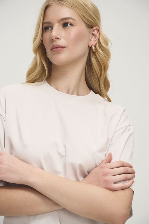 Футболка зі стразами MBocharova бежева