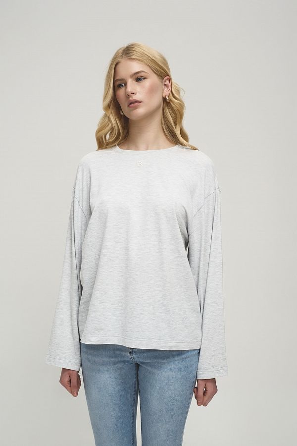 Лонгслів oversize MBocharova сірий DK0215/1 #RU# Лонгслив oversize MBocharova серый DK0215/1 № 4