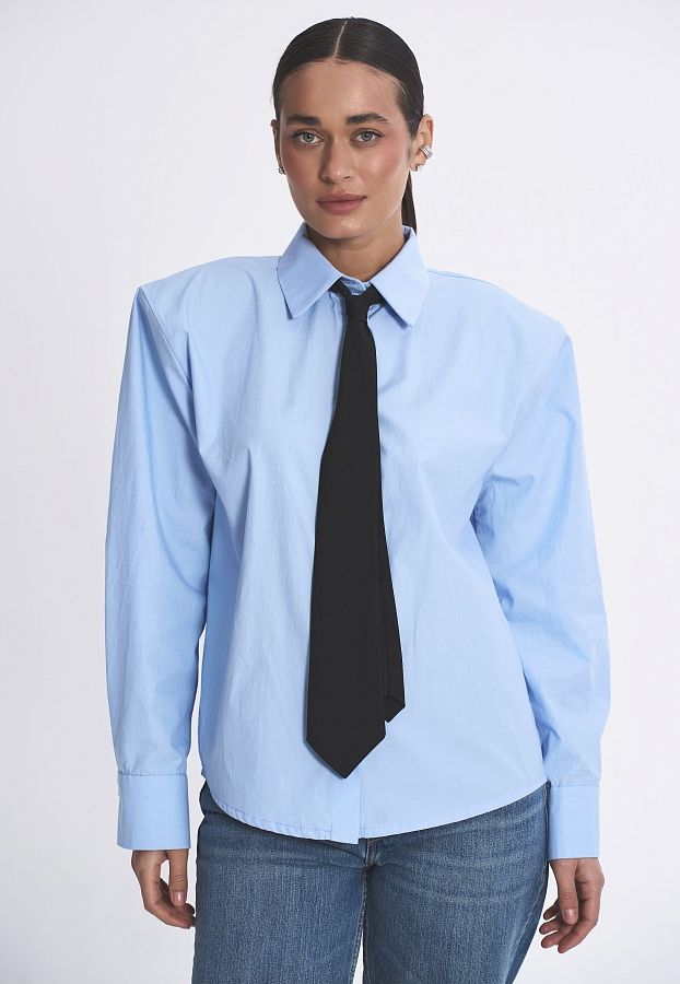 Сорочка котонова з підплічниками блакитна SCT/3 #RU# Рубашка котоновая с подплечниками голубая SCT/3 № 2