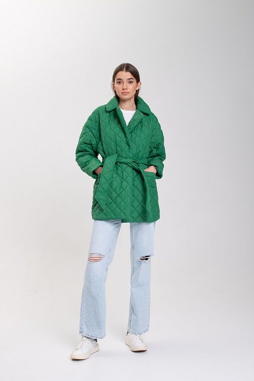 Зеленая куртка женская