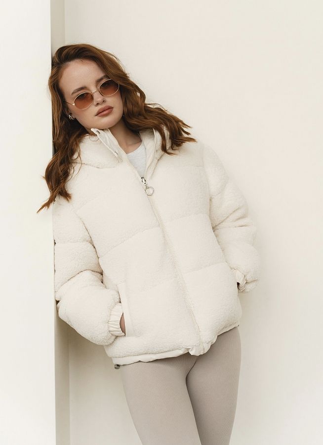 Куртка двостороння тедді молочна 24/2 240902/1 #RU# Куртка двухсторонняя тедди молочная 24/2 240902/1 № 2