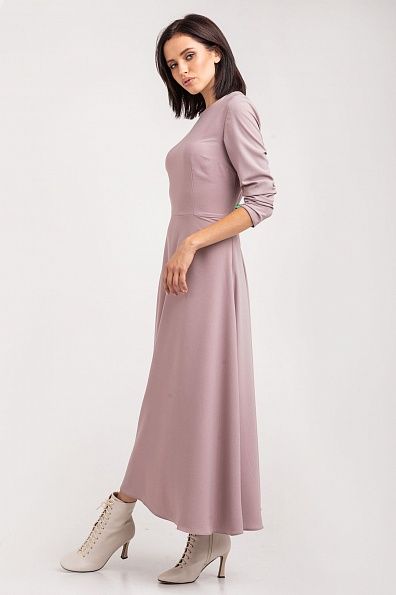 Базовое нюдовое платье  D 3719
