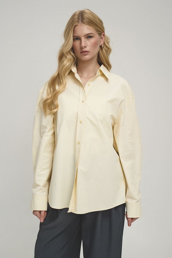 Сорочка класична вільного крою лимонна SH-CLASSIC/04 #RU# Рубашка классическая свободного кроя лимонная SH-CLASSIC/04 № 2