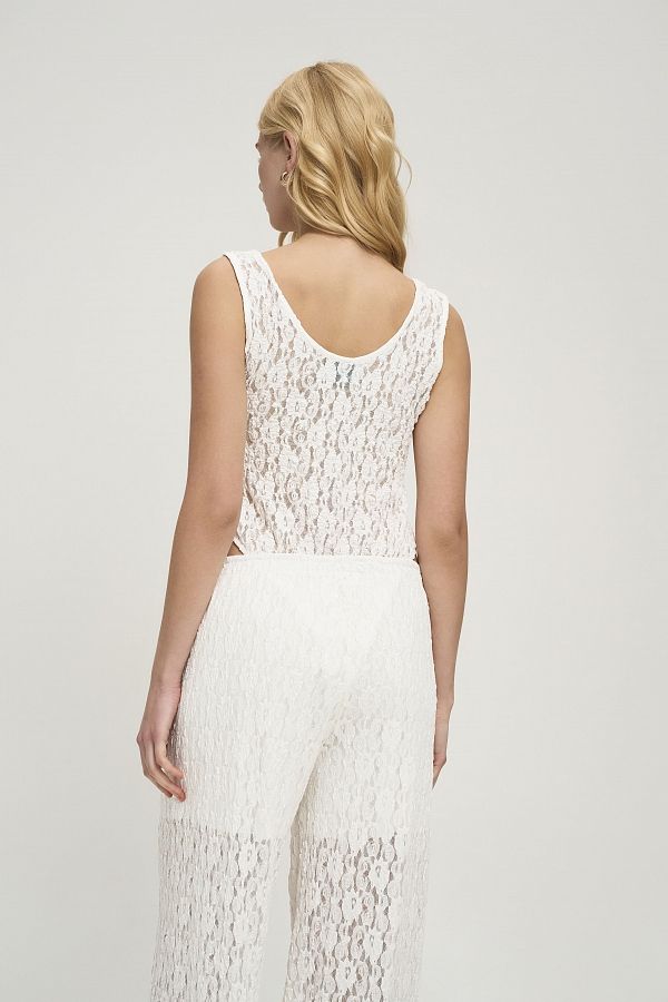 Боді мереживне молочне BD-01-LACE #RU# Боди кружевное молочное BD-01-LACE № 4