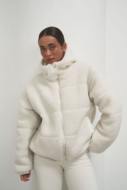 Куртка тедді молочна 