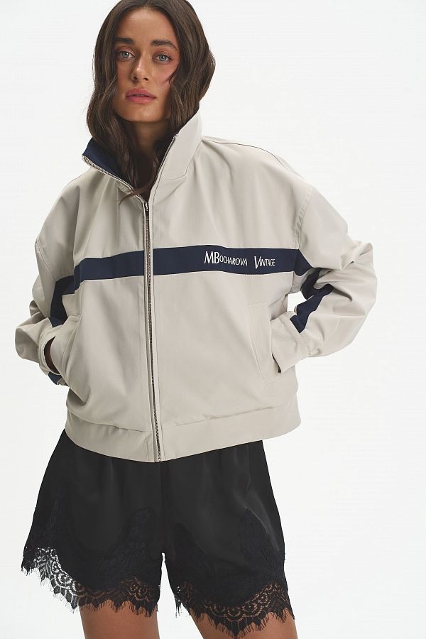 Куртка-бомбер vintage світло-сіра BVINTAGE/02 #RU# Куртка-бомбер vintage светло-серая BVINTAGE/02 № 3
