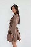 Сукня льон з воланами коричневий VL3032/2 № 4