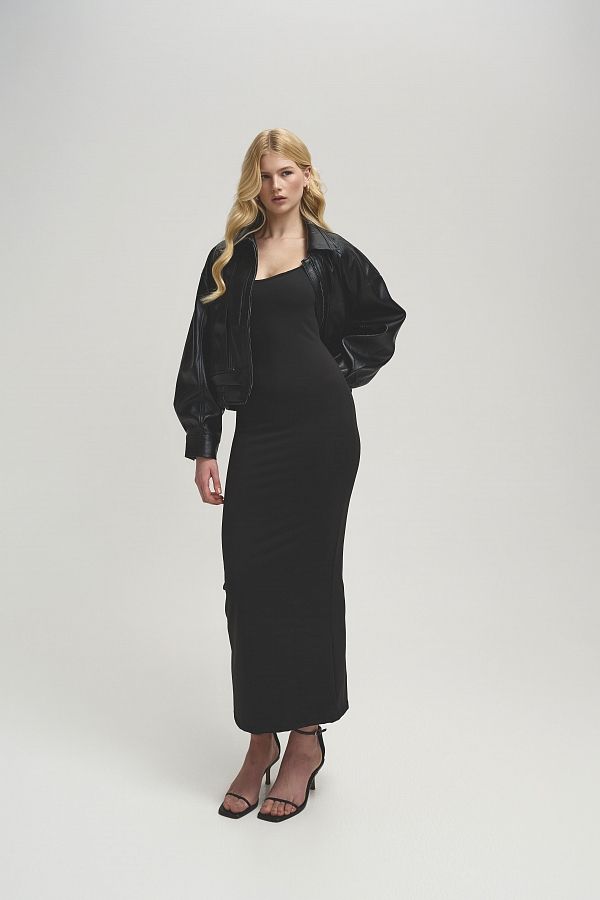 Куртка oversize шкіряна чорна URBAN-01 #RU# Куртка oversize кожаная черная URBAN-01 № 4