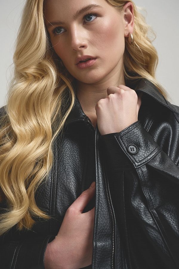 Куртка oversize шкіряна чорна URBAN-01 #RU# Куртка oversize кожаная черная URBAN-01 № 3