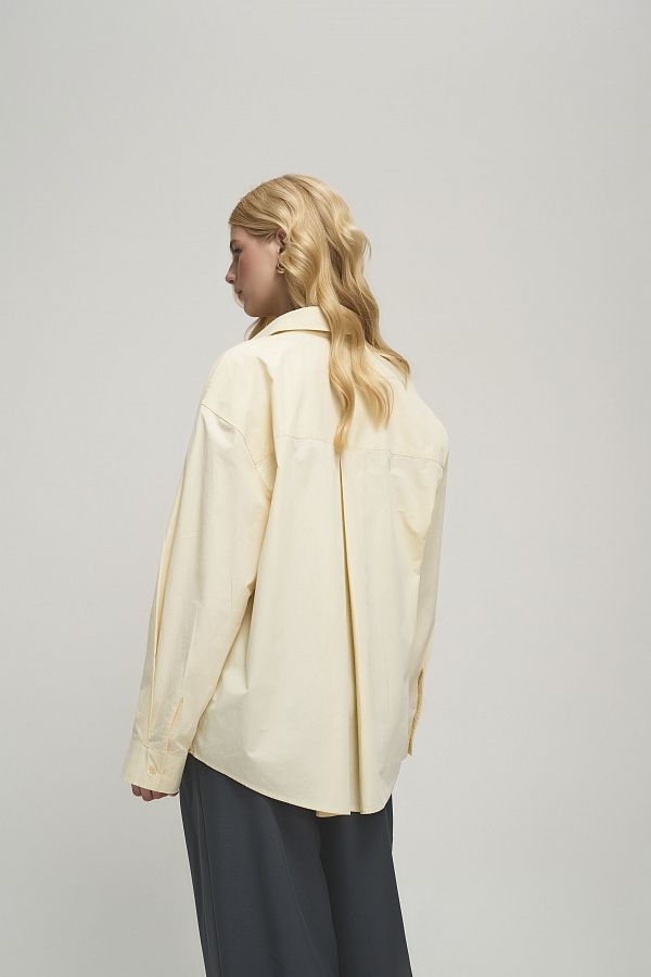 Сорочка класична вільного крою лимонна SH-CLASSIC/04 #RU# Рубашка классическая свободного кроя лимонная SH-CLASSIC/04 № 5