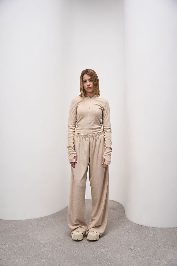 Костюм приталений із замком утеплений світло-бежевий KOSPR02 #RU# Костюм приталенный с замком утепленный светло-бежевый KOSPR02 № 3