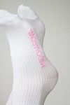 Шкарпетки базові біло-рожеві з лого MBocharova NOS01 № 3