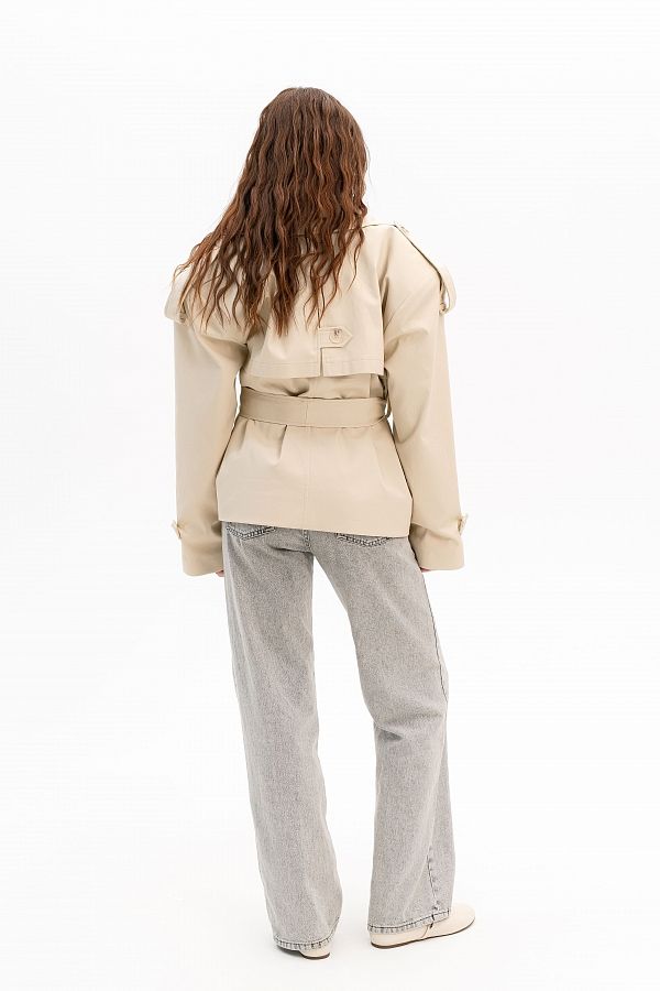 Тренч вкорочений котоновий butter yellow PREM/03 #RU# Тренч укороченный котоновый butter yellow PREM/03 № 7