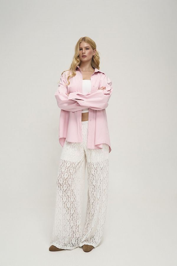 Сорочка класична вільного крою рожева SH-CLASSIC/03 #RU# Рубашка классическая свободного кроя розовая SH-CLASSIC/03 № 1