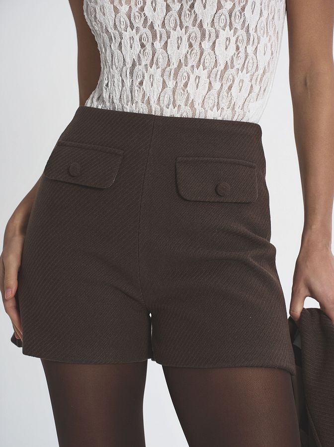 Шорти класичні коричневі SHBR/1 #RU# Шорты классические коричневые SHBR/1 № 2