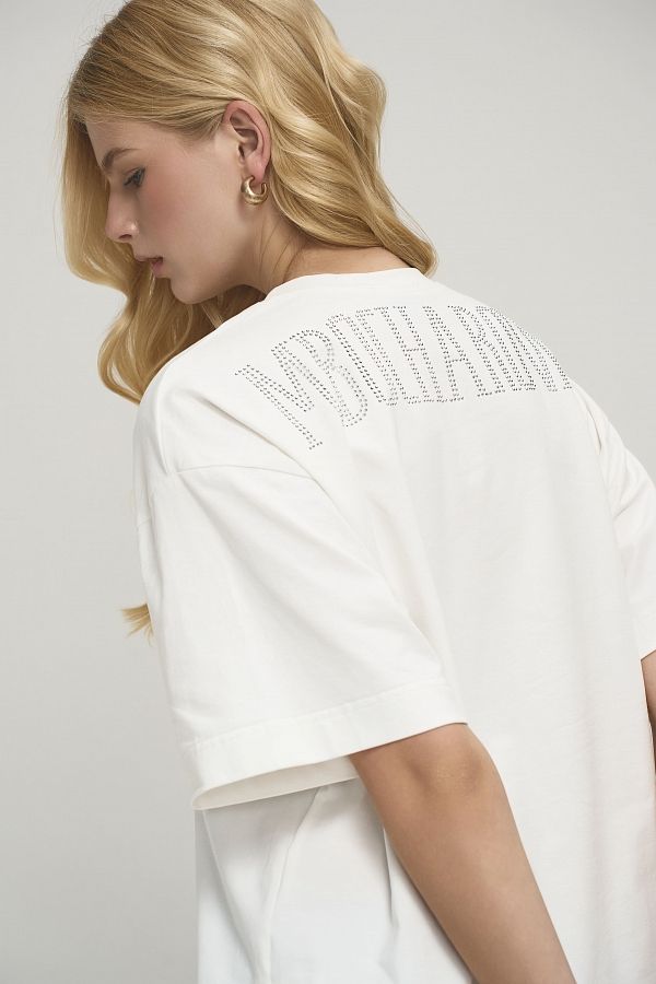 Футболка зі стразами MBocharova біла FB202411/1 #RU# Футболка со стразами MBocharova белая FB202411/1 № 2
