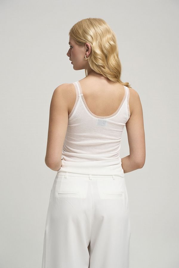 Майка на бретелях молочна MAYK-K/02 #RU# Майка на бретелях молочная MAYK-K/02 № 3